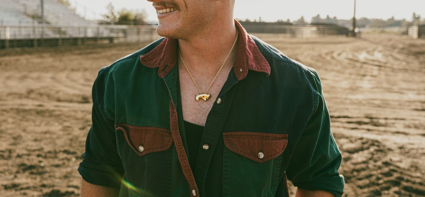 18K Gold Mister Bison